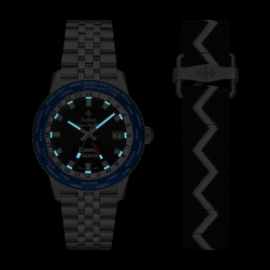 Zodiac x Rowing Blazers ZO9414 Super Sea Wolf World Time GMT