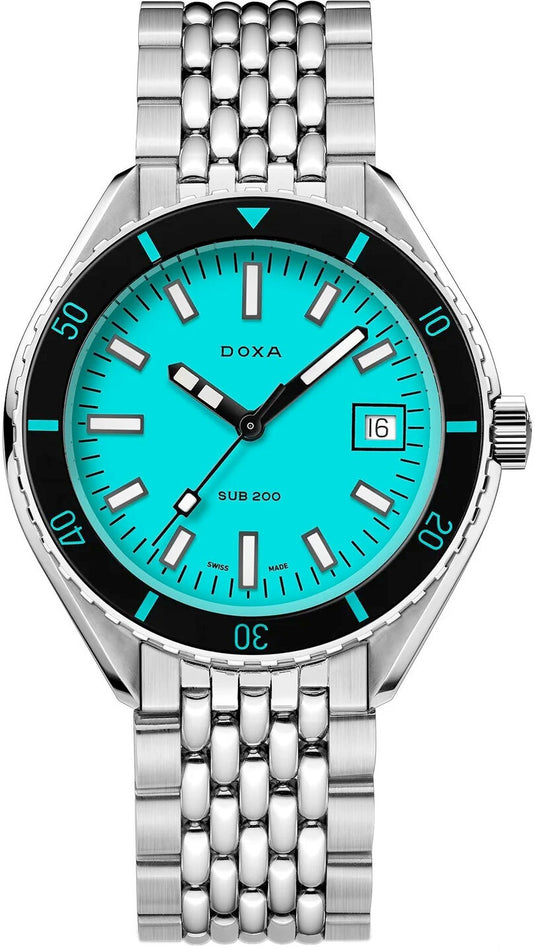 DOXA Sub 200 Aquamarine 799.10.241.10 on Bracelet