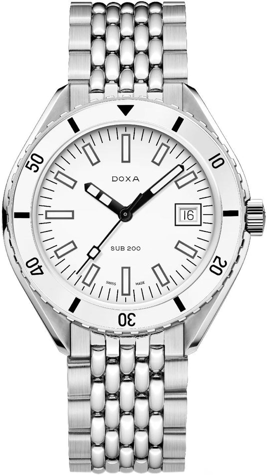 DOXA Sub 200 Whitepearl 799.10.011.10 on Bracelet