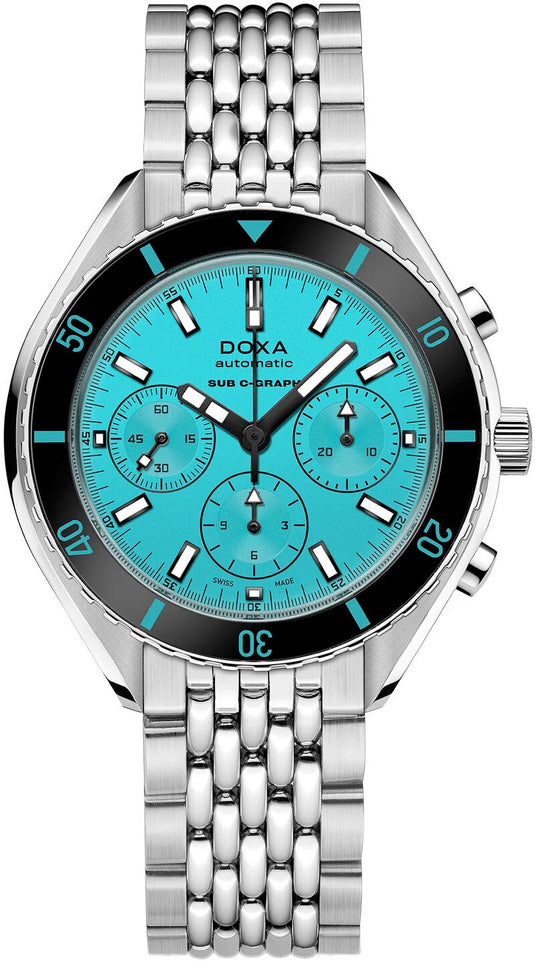 DOXA Sub 200 C-Graph Aquamarine 798.10.241.10 on Bracelet