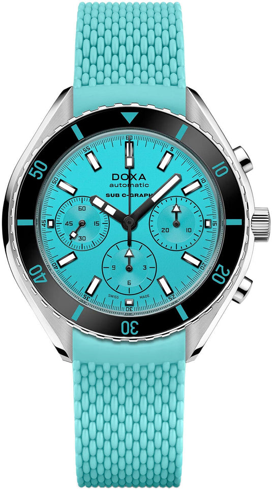 DOXA Sub 200 C-Graph Aquamarine 798.10.241.25 on Strap