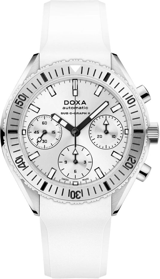 DOXA Sub 200 C-Graph II Whitepearl 797.10.011.23 on Strap