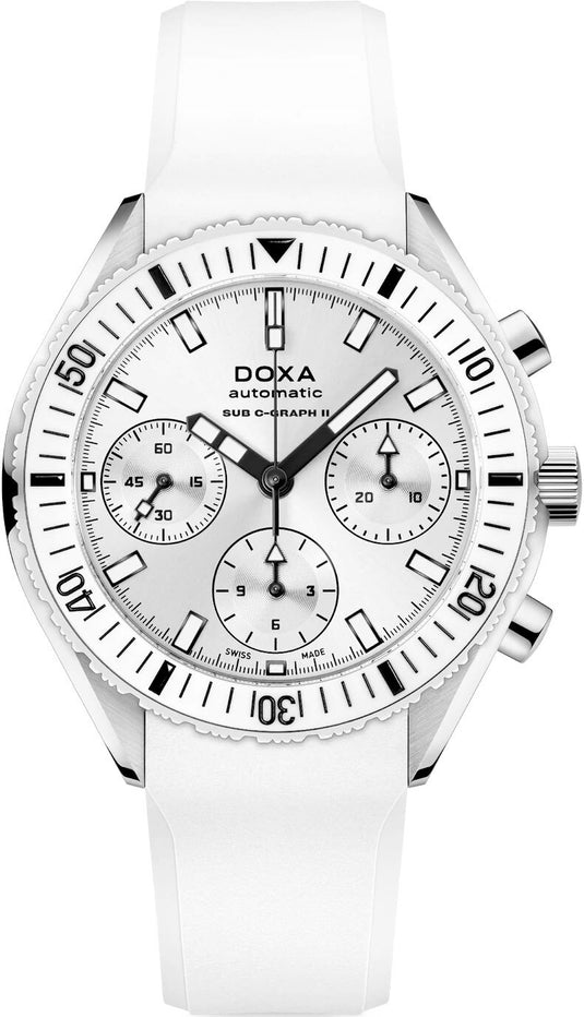 DOXA Sub 200 C-Graph II Whitepearl 797.10.011W.23 on Strap