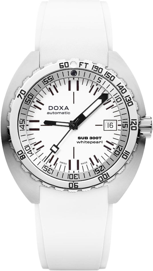 DOXA Sub 300T Whitepearl 840.10.011.23 on Strap