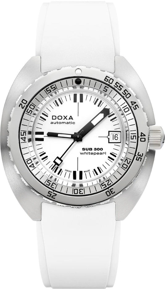 DOXA Sub 300 Whitepearl 821.10.011.23 on Strap