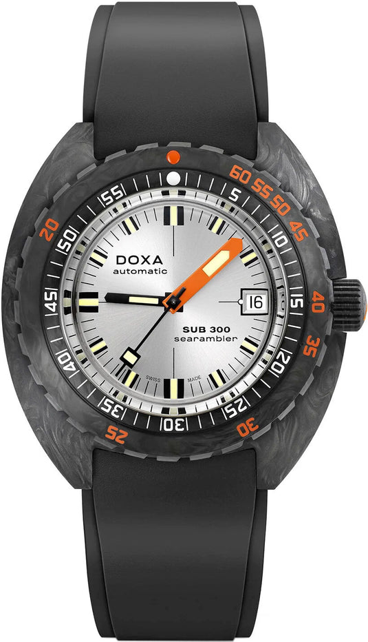 DOXA Sub 300 Carbon Searambler 822.70.021.20 on Strap