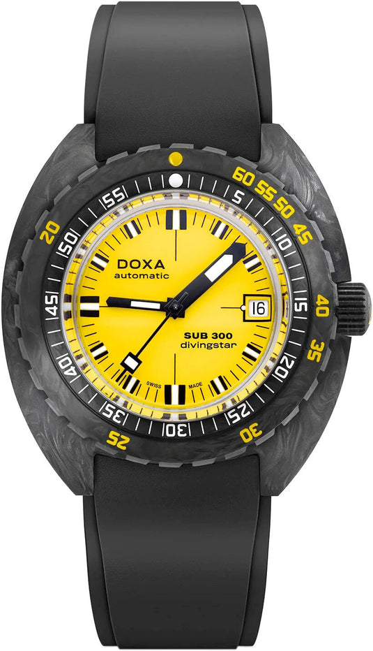 DOXA Sub 300 Carbon Divingstar 822.70.361.20 on Strap