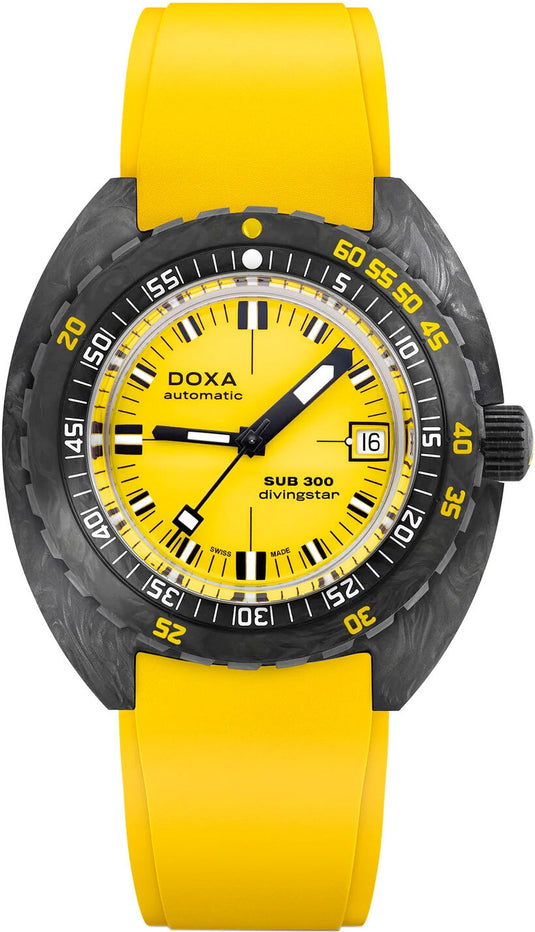 DOXA Sub 300 Carbon Divingstar 822.70.361.31 on Strap