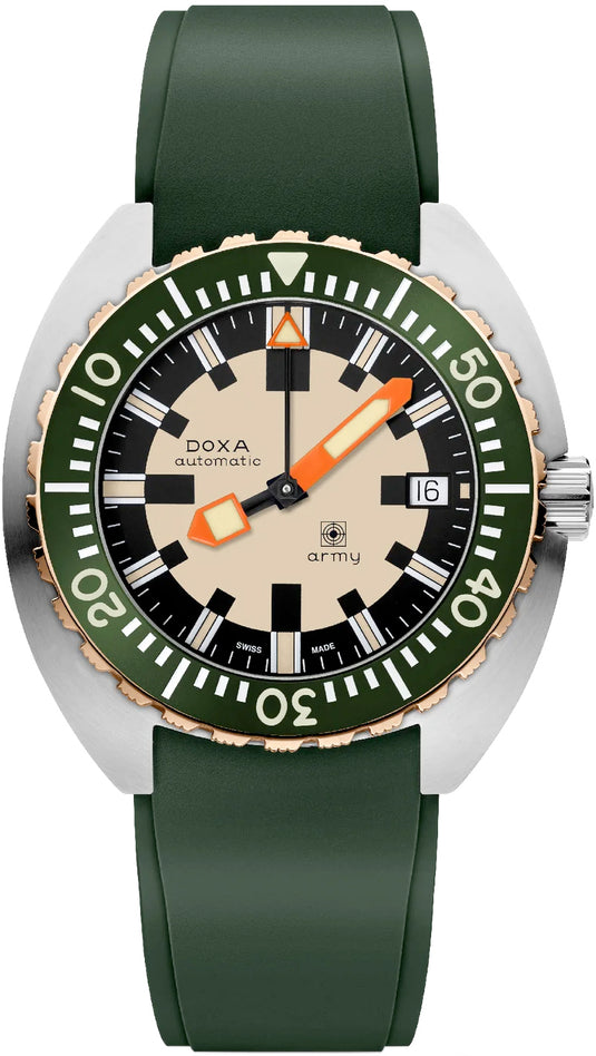 DOXA Army Bronze Bezel 785.60.031.26 on Strap