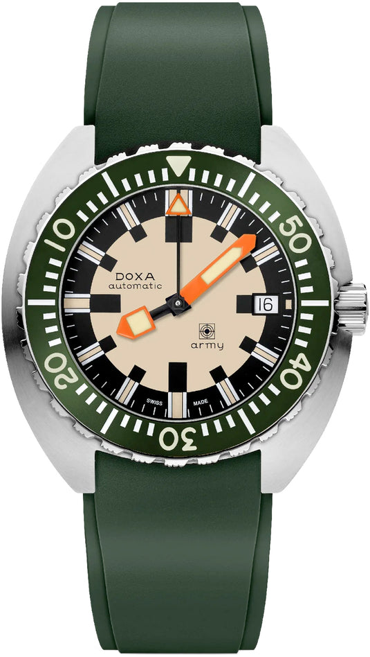 DOXA Army Stainless Steel Bezel 785.10.031G.26 on Strap