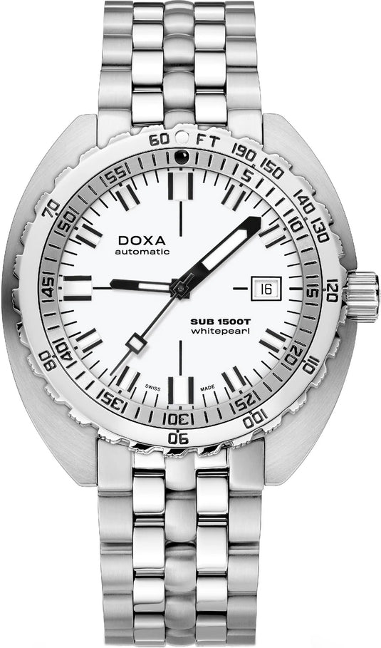 DOXA 1500T Whitepearl 883.10.011.10 on Bracelet