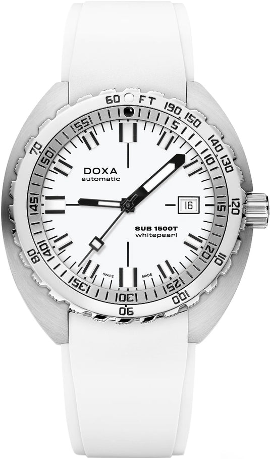 DOXA 1500T Whitepearl 883.10.011.23 on Strap