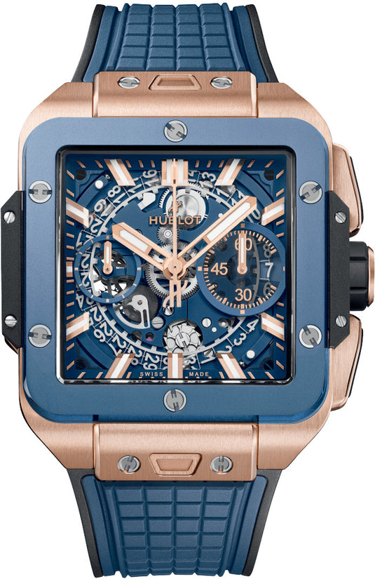 Hublot 821.OL.5180.RX Square Bang Unico King Gold Blue Ceramic 42mm