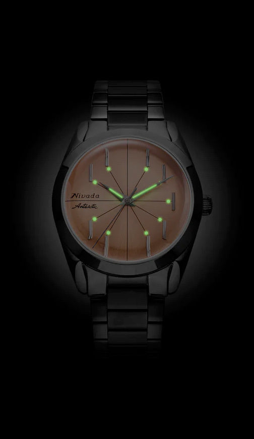 Nivada Grenchen 32050A17 Antarctic Spider Salmon No Date