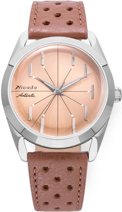 Nivada Grenchen 32050A23 Antarctic Spider Salmon No Date