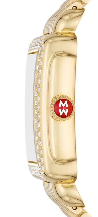 Michele Deco Madison Mid 18K Gold Diamond Watch MWW06G000003