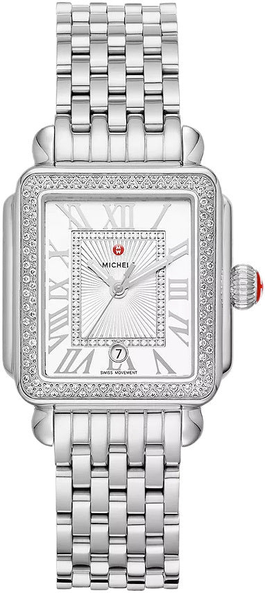 Michele Deco Madison Mid Stainless Diamond Watch MWW06G000001