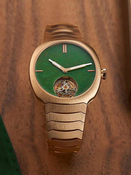 H. Moser & Cie. Streamliner Tourbillon Wyoming Jade 6804-0406