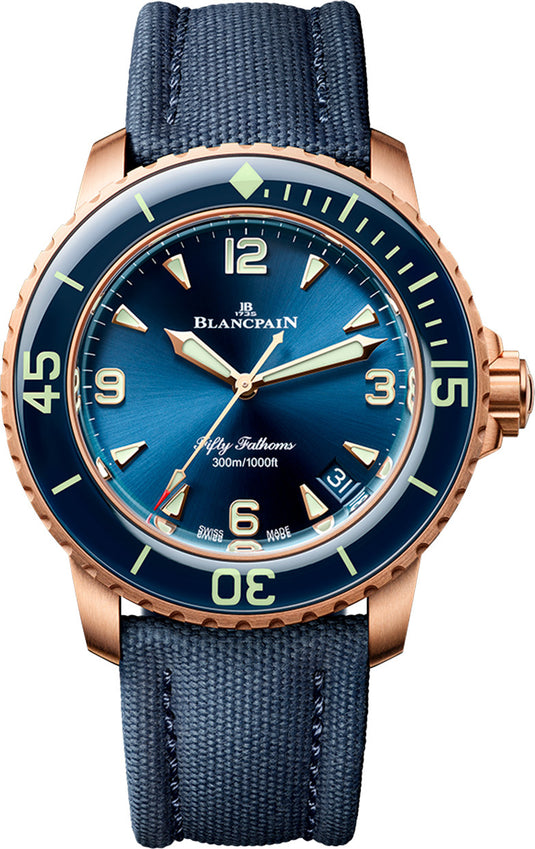 Blancpain 5010 36B40 O52A Fifty Fathoms Automatic 42mm Blue Dial