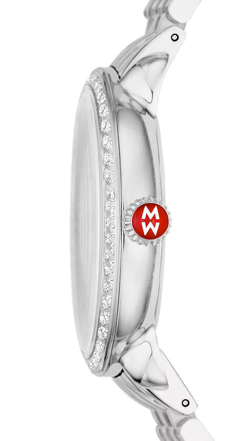 Michele Serein Mid Stainless Steel Diamond Watch MWW21B000143