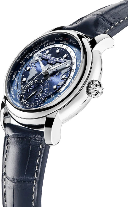 Frederique Constant Manufacture Classic Worldtimer FC-718NWM4H6 Blue Dial