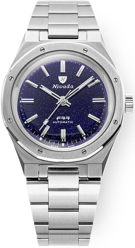Nivada Grenchen F77 Titanium Dark Blue Aventurine