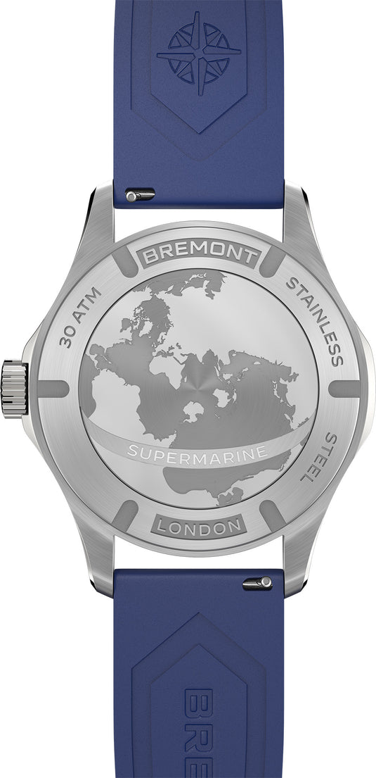 Bremont SM40-ND-SS-BL-R-S Supermarine 300M Blue Dial on Rubber Strap