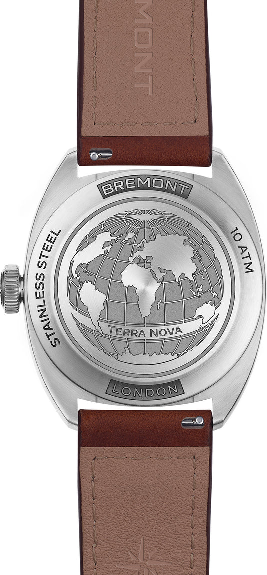 Bremont TN40-DT-SS-GN-L-S Terra Nova 40.5 Date Green Dial on Leather Strap