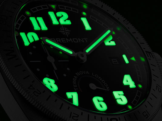 Bremont TN40-PWR-SS-BK-N-S Terra Nova 40.5 Black Dial on NATO strap