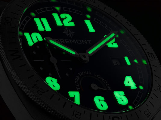 Bremont TN40-PWR-SS-BL-L-S Terra Nova 40.5 Blue Dial on Leather Strap