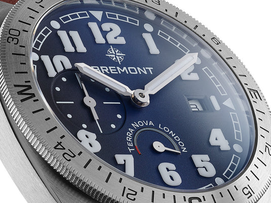 Bremont TN40-PWR-SS-BL-N-S Terra Nova 40.5 Blue Dial on NATO strap