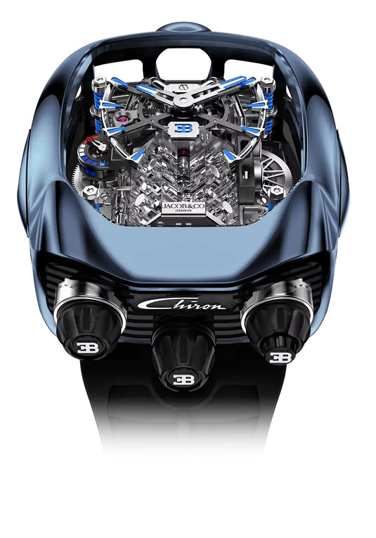 Jacob & Co. Bugatti Chiron Tourbillon Titanium Blue