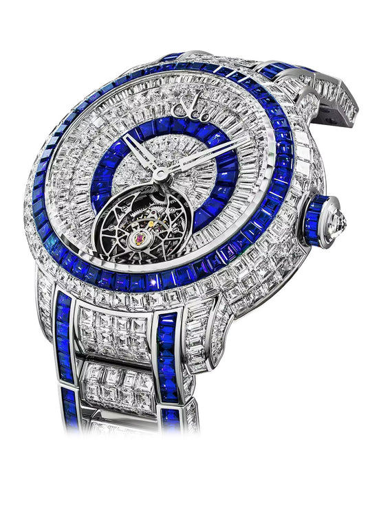 Jacob & Co. Caviar Tourbillon White Diamonds and Blue Sapphires