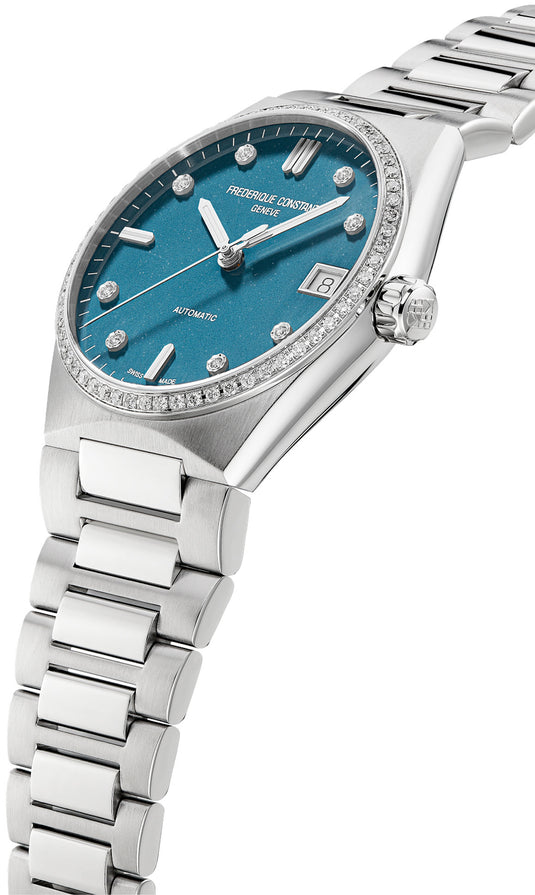 Frederique Constant Highlife Ladies Automatic Sparkling FC-303LBSD2NHD6B Blue Dial