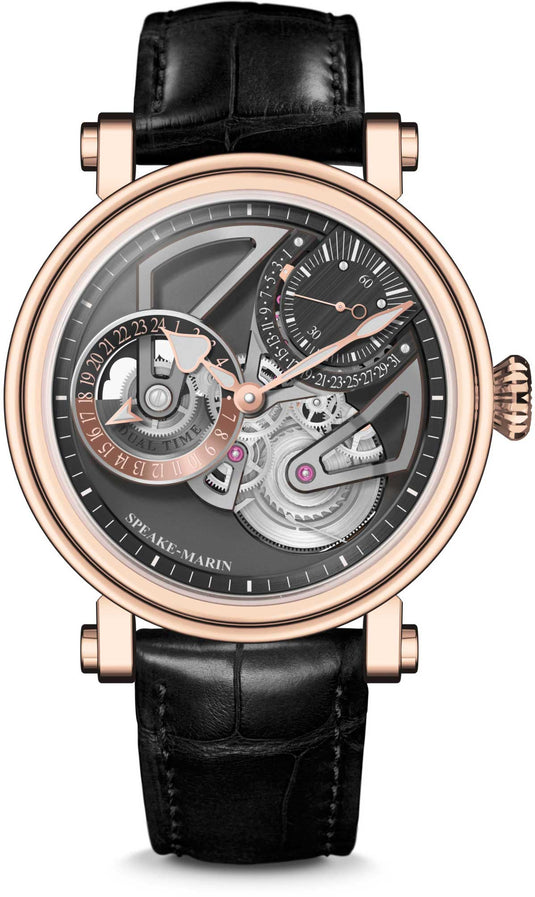 Speake-Marin 423809250 Openworked Dual Time Red Gold 38mm