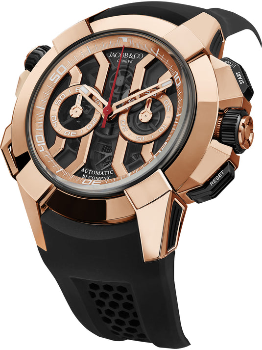 Jacob & Co. Epic X Chrono 47mm Rose Gold on Strap