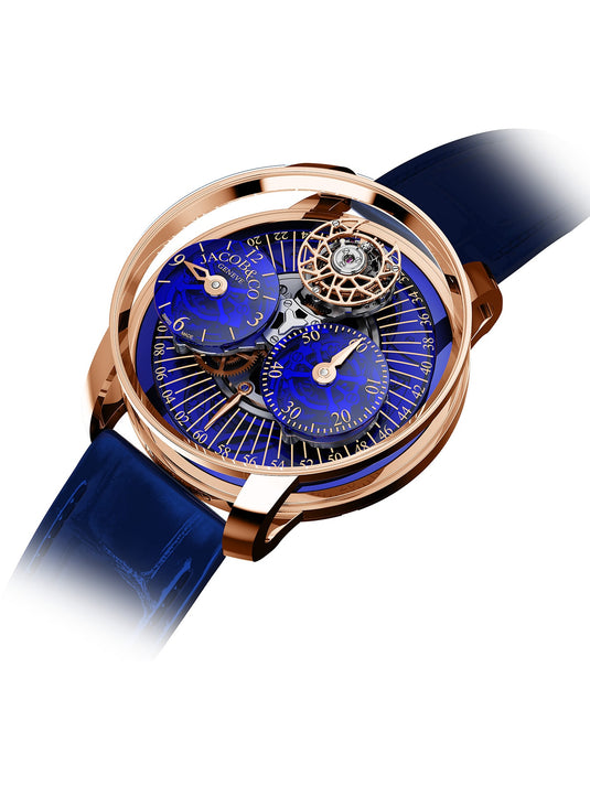 Jacob & Co. Astronomia Regulator Rose Gold Blue on Strap