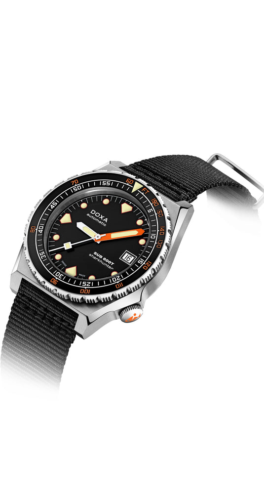 DOXA Sub 600T Sharkhunter 861.10.101.20-N on Black NATO Strap