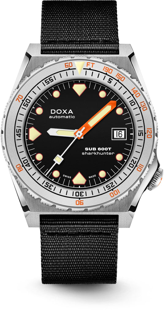 DOXA Sub 600T Sharkhunter 862.10.101.20-N on Black NATO Strap