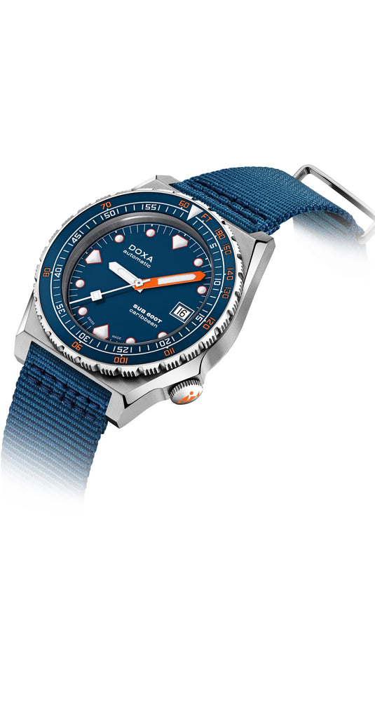 DOXA Sub 600T Caribbean 861.10.201.32-N on NATO Strap