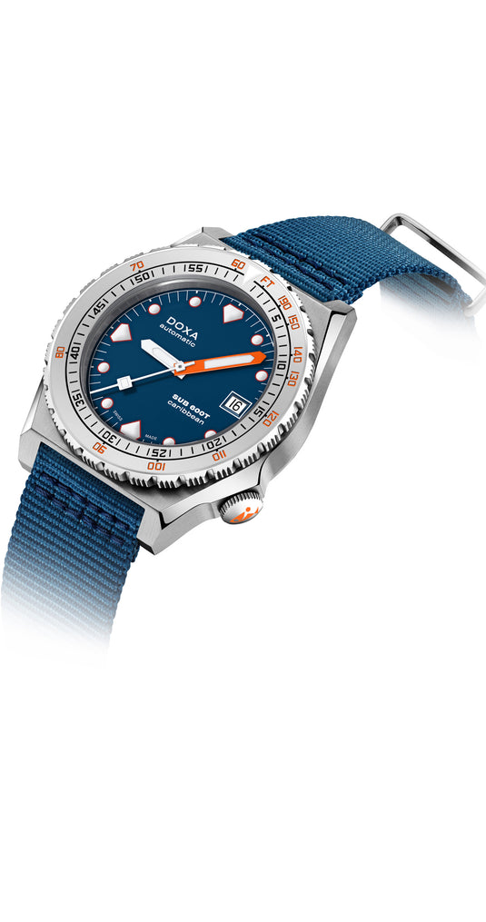 DOXA Sub 600T Caribbean 862.10.201.32-N on NATO Strap