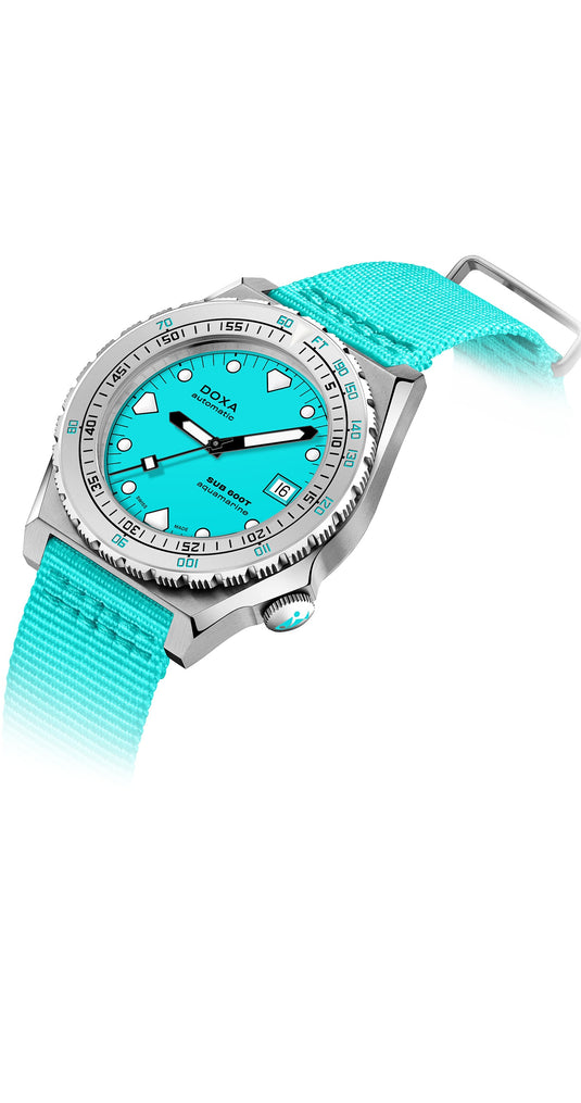 DOXA Sub 600T Aquamarine 862.10.241.25-N on NATO Strap
