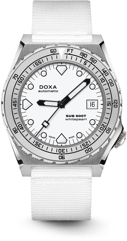 DOXA Sub 600T Whitepearl 862.10.011.23-N on NATO Strap