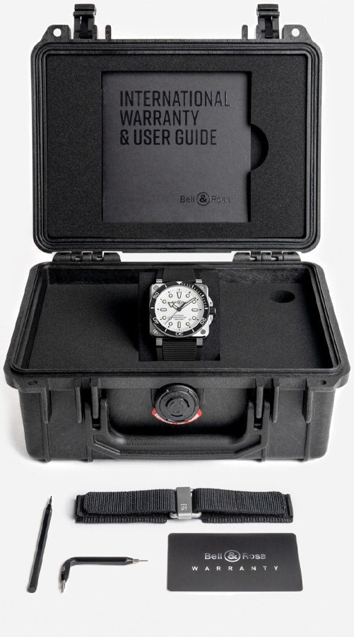 Bell & Ross BR03A-D-WH-ST/SRB Diver White Steel Rubber Strap