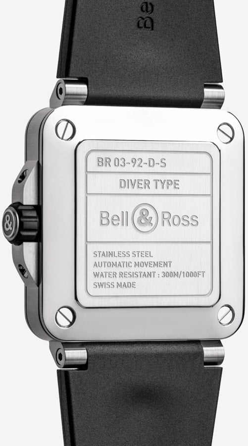 Bell & Ross BR03A-D-WH-ST/SRB Diver White Steel Rubber Strap