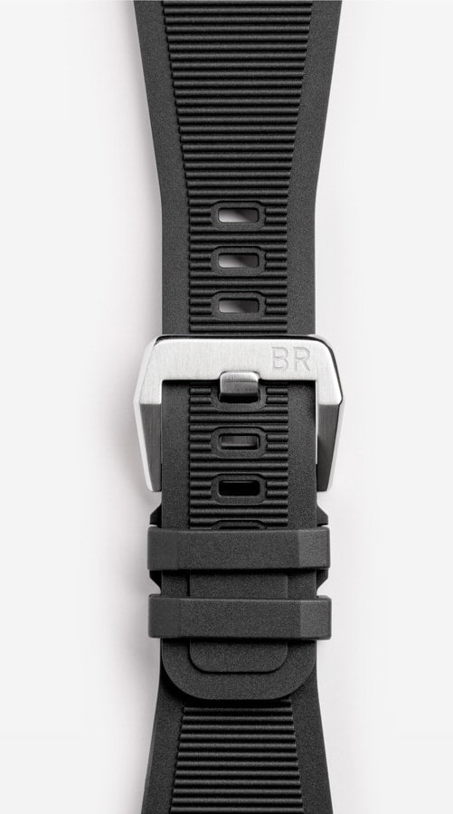 Bell & Ross BR03A-D-BL-ST/SRB Diver Black Steel Rubber Strap