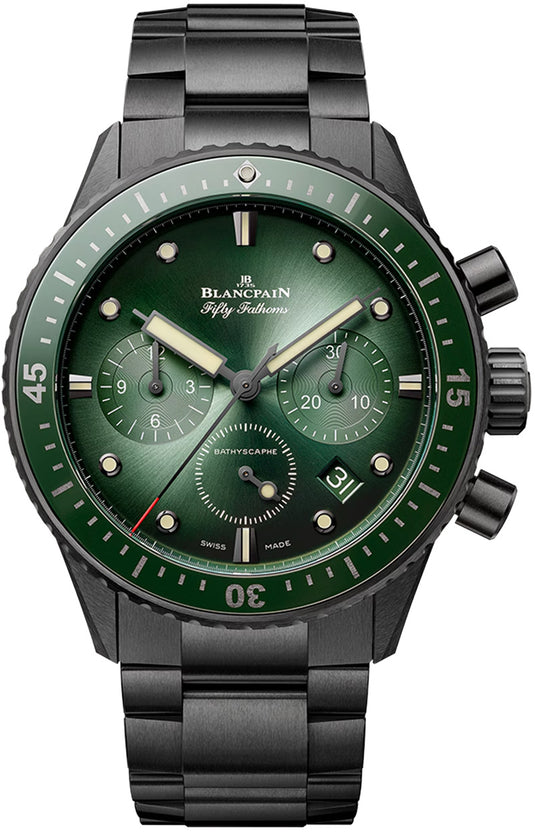 Blancpain 5200 0153 01S Fifty Fathoms Bathyscaphe Chronograph Flyback Green Dial