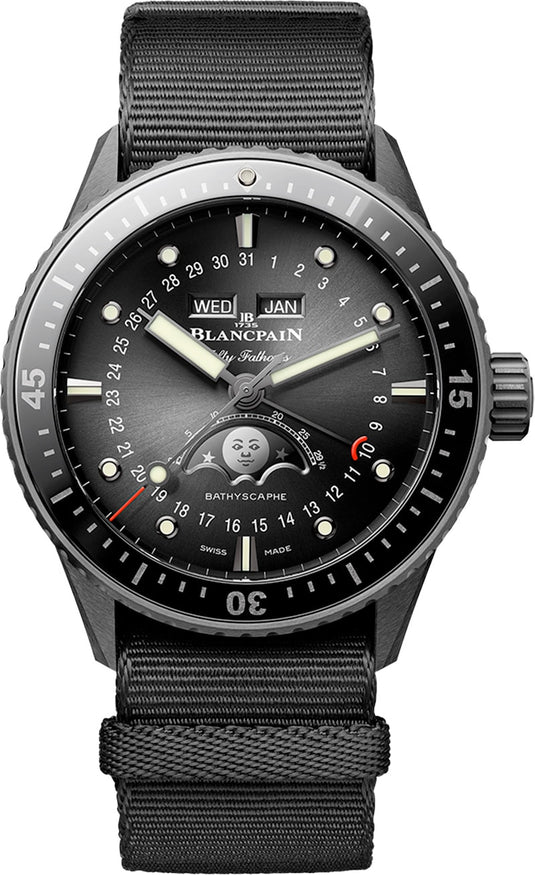 Blancpain 5054 0130 NABA Bathyscaphe Quantième Complet Phases de Lune Black Dial