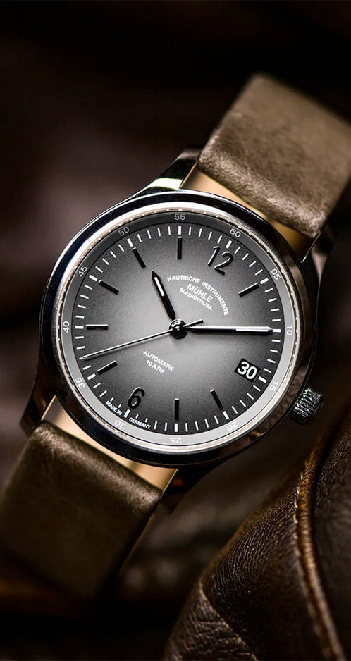 Mühle Glashütte M1-40-76-NB-L Lunova Lady Gray Steel on Strap