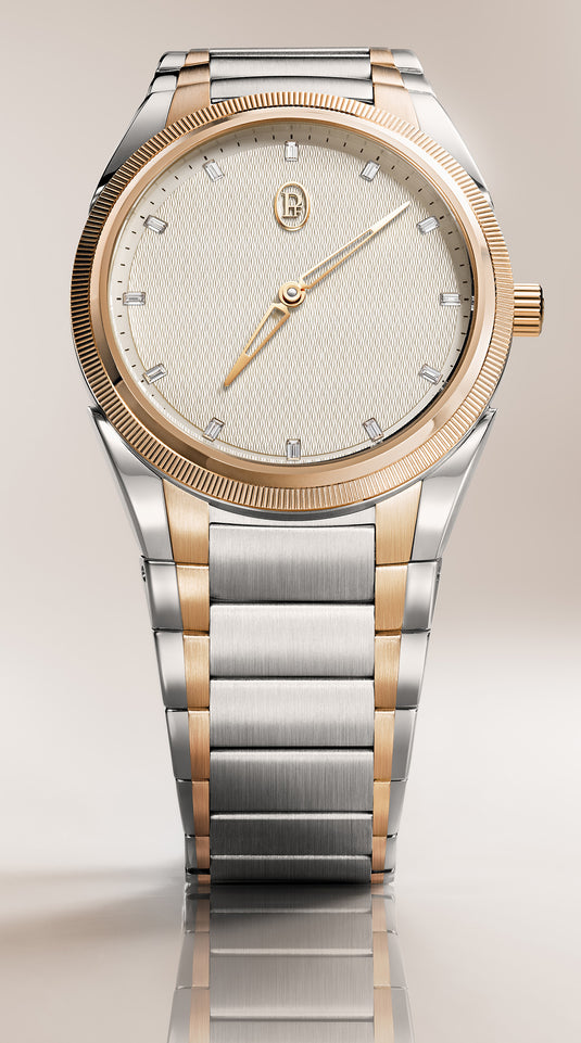 Parmigiani Fleurier Tonda PF 36mm Steel and Gold White Citrine Dial PFC804-1020004-100182